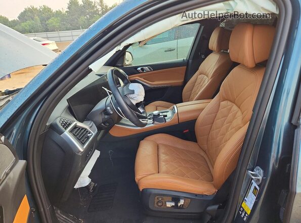 5UX23EU0XR9S15447 2024 BMW X5 Blue Vista interior delantera
