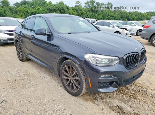 5UX2V1C01M9E46284 2021 BMW X4 Blue Առջևի աջ