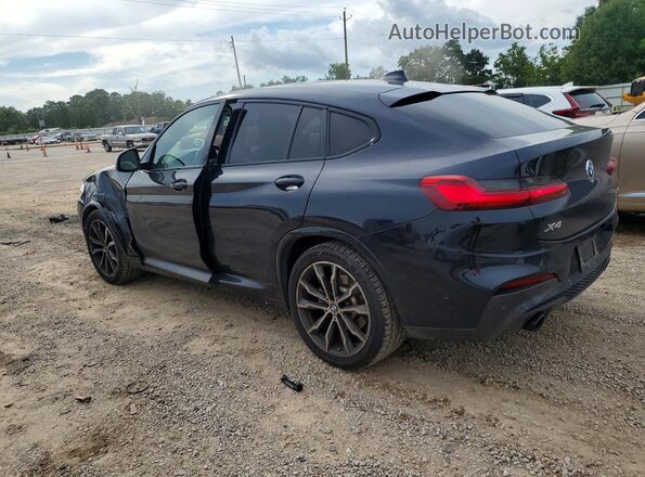 5UX2V1C01M9E46284 2021 BMW X4 Blue Հետևի ձախ