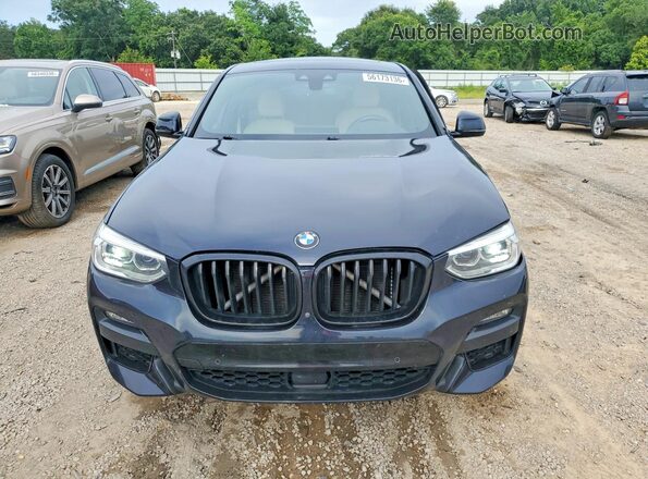 5UX2V1C01M9E46284 2021 BMW X4 Blue Դիմացի տեսք