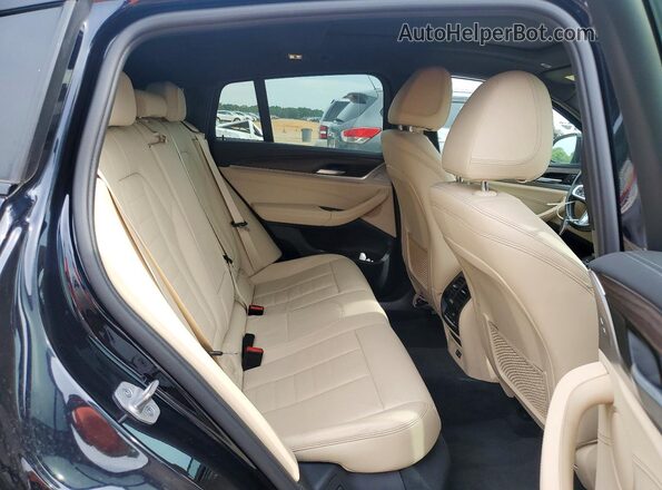 5UX2V1C01M9E46284 2021 BMW X4 Blue Հետևի նստատեղերի տեսք