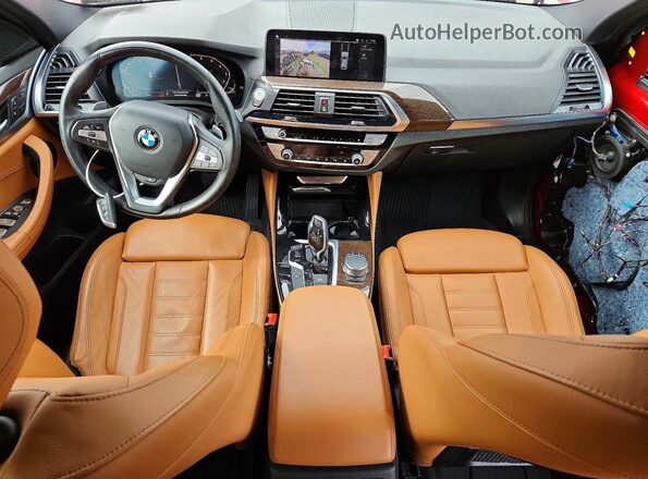 5UX2V1C05L9C67941 2020 BMW X4 Red Առջևի վահանակի տեսք