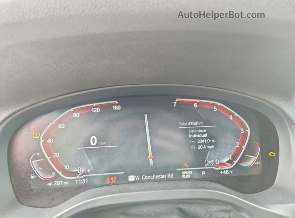 5UX2V1C05L9C67941 2020 BMW X4 Red Սարքավորումների վահանակի տեսք