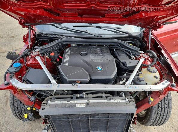 5UX2V1C05L9C67941 2020 BMW X4 Red Շարժիչի բաժամունքի տեսք
