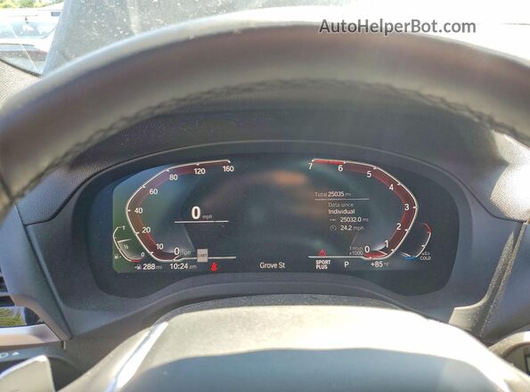 5UX2V1C09M9F37206 2021 BMW X4 Black Սարքավորումների վահանակի տեսք