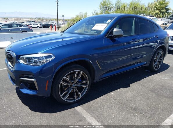 5UX2V5C01L9B52874 2020 BMW X4 Blue Front left
