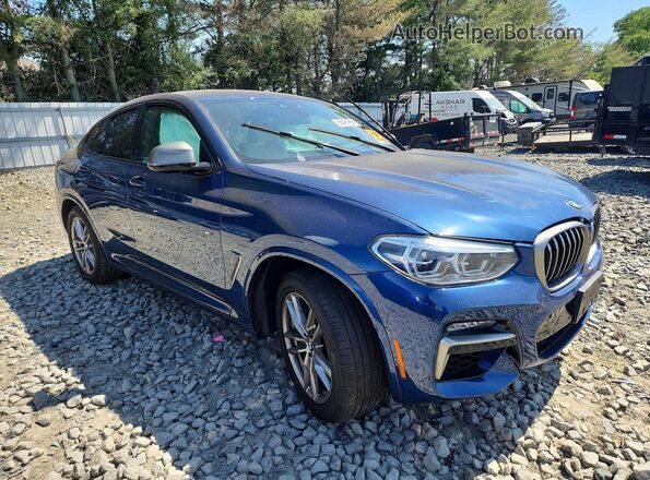 5UX2V5C03M9E50831 2021 BMW X4 Blue Передня права чверть