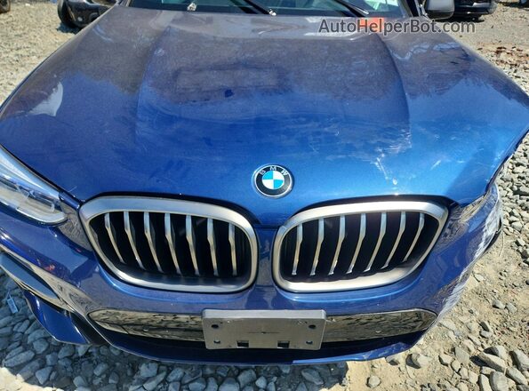 5UX2V5C03M9E50831 2021 BMW X4 Blue Вид задньої частини салону