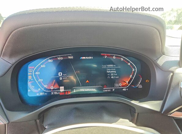 5UX2V5C05L9B67555 2020 BMW X4 White Instrument cluster view