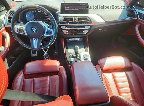 5UX2V5C05L9B67555 2020 BMW X4 White Dashboard view