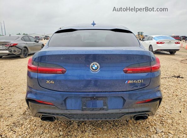 5UX2V5C08L9B04191 2020 BMW X4 Blue Widok z tyłu