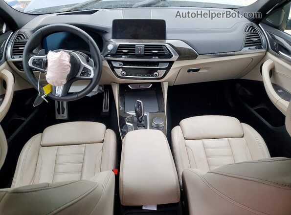 5UX2V5C08L9B04191 2020 BMW X4 Blue Widok deski rozdzielczej