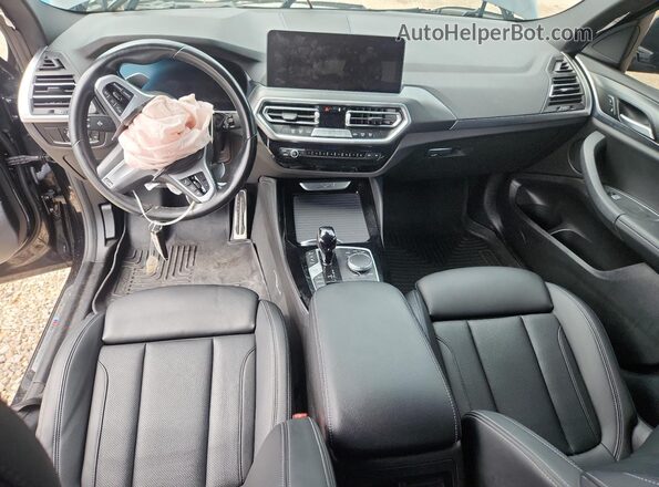 5UX33DT02N9M34218 2022 BMW X4 Black Առջևի վահանակի տեսք