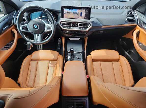 5UX33DT03N9K73863 2022 BMW X4 Blue Widok deski rozdzielczej