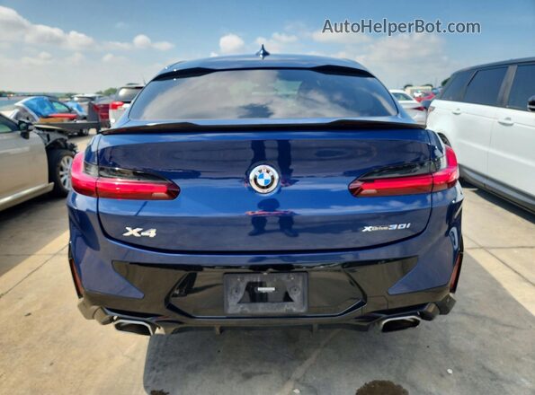 5UX33DT03N9K73863 2022 BMW X4 Blue Widok z tyłu