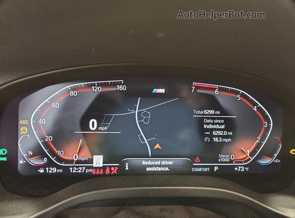 5UX33DT03S9X59519 2025 BMW X4 Charcoal Вид щитка приладів