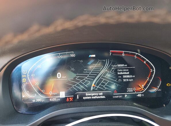 5UX33DT04P9S77567 2023 BMW X4 Blue Սարքավորումների վահանակի տեսք