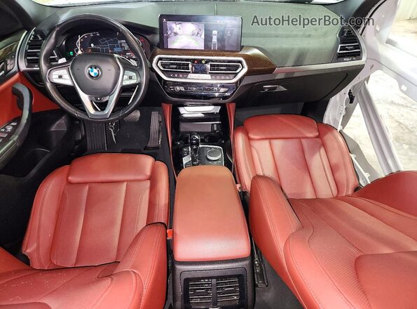 5UX33DT05N9M14965 2022 BMW X4 White Widok deski rozdzielczej