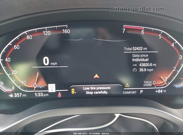 5UX33DT05P9R33310 2023 BMW X4 Blue უკანა სავარძლების ხედი