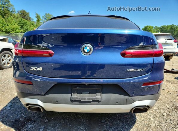 5UX33DT07N9L96355 2022 BMW X4 Синий Вид сзади