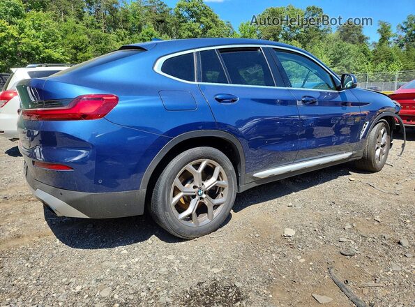 5UX33DT07N9L96355 2022 BMW X4 Синий Задняя правая четверть