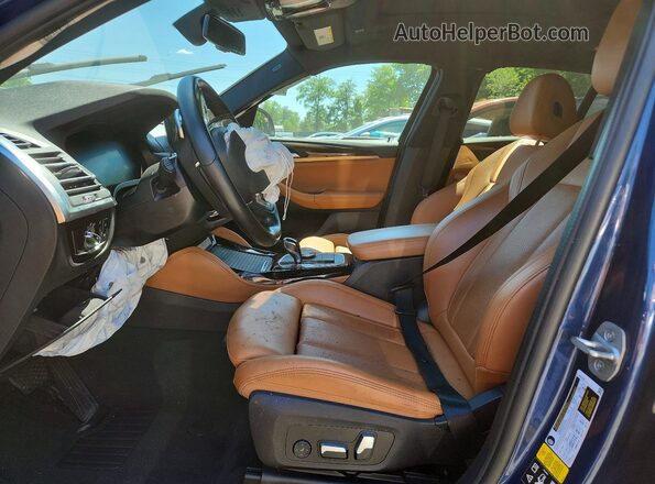 5UX33DT07N9L96355 2022 BMW X4 Синий Вид салона спереди