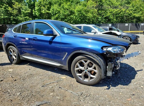 5UX33DT07N9L96355 2022 BMW X4 Синий Передняя правая четверть