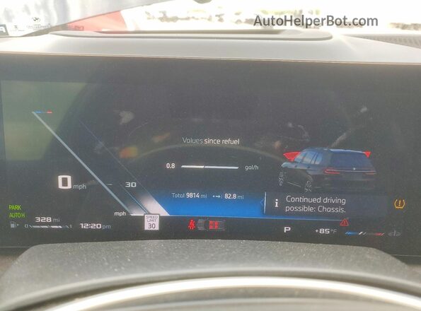 5UX33EM02S9X77515 2025 BMW X7 Black ხელსაწყოთა პანელის ხედი