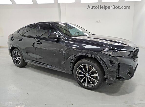 5UX33EX02T9280462 2026 BMW X6 Black Передня права чверть
