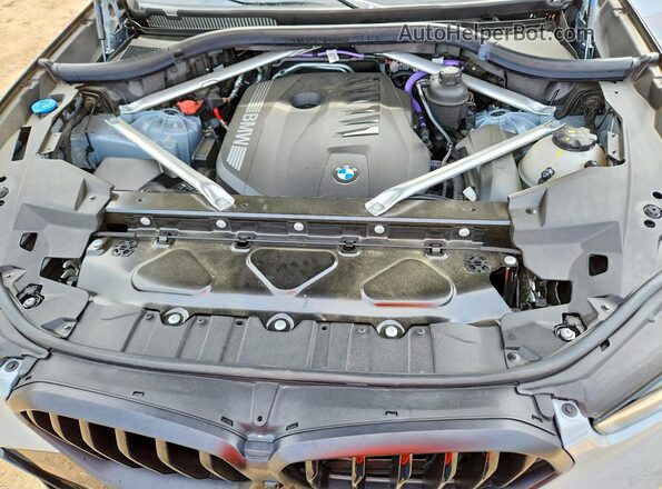 5UX33EX03R9S31389 2024 BMW X6 Gray Engine compartment view