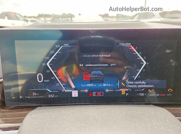 5UX33EX05S9X22911 2025 BMW X6 Black Vista del cuadro de instrumentos