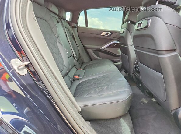 5UX33EX05S9X22911 2025 BMW X6 Black Vista de los asientos traseros