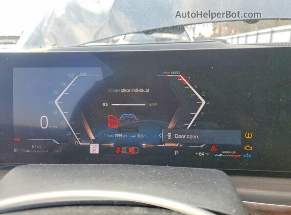 5UX33EX05S9Z93693 2025 BMW X6 Black Widok zestawu wskaźników