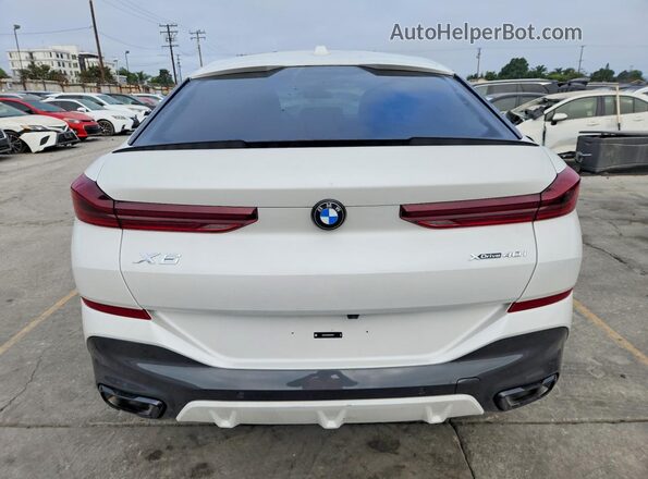5UX33EX06R9U92371 2024 BMW X6 White Rear view