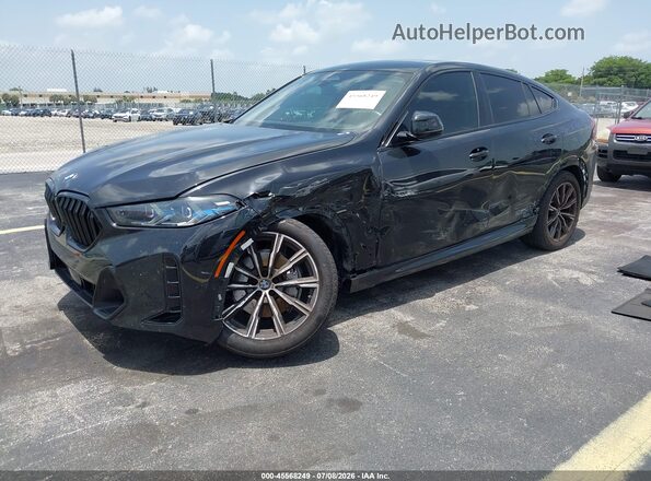 5UX33EX09S9W32242 2025 BMW X6 Black Передня ліва чверть