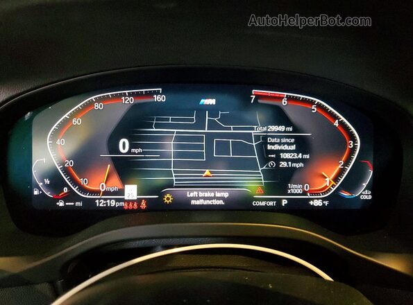 5UX43DP01P9R11545 2023 BMW X3 Burgundy Instrument cluster view