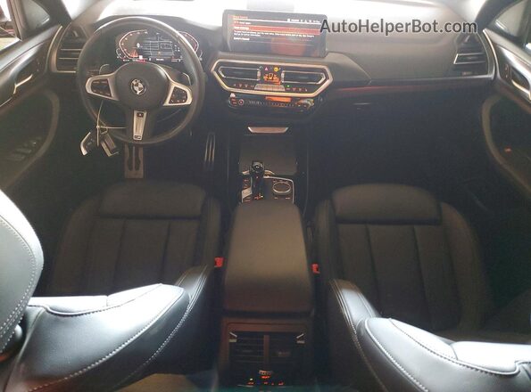 5UX43DP01P9R11545 2023 BMW X3 Burgundy Dashboard view