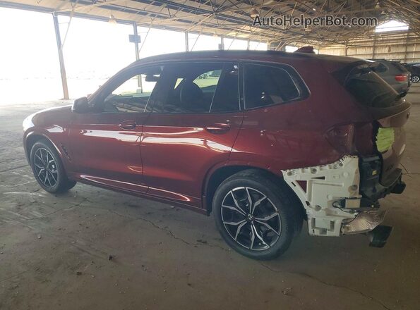 5UX43DP01P9R11545 2023 BMW X3 Burgundy Rear left