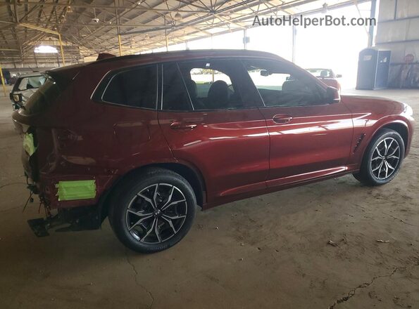 5UX43DP01P9R11545 2023 BMW X3 Burgundy Rear right