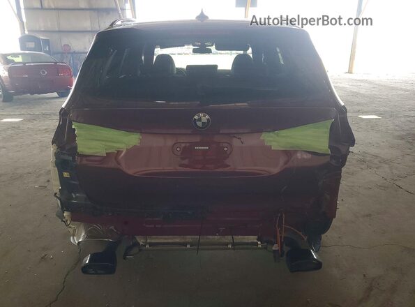 5UX43DP01P9R11545 2023 BMW X3 Burgundy Rear view