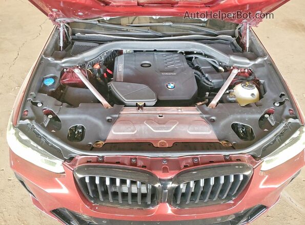 5UX43DP01P9R11545 2023 BMW X3 Burgundy Rear interior view