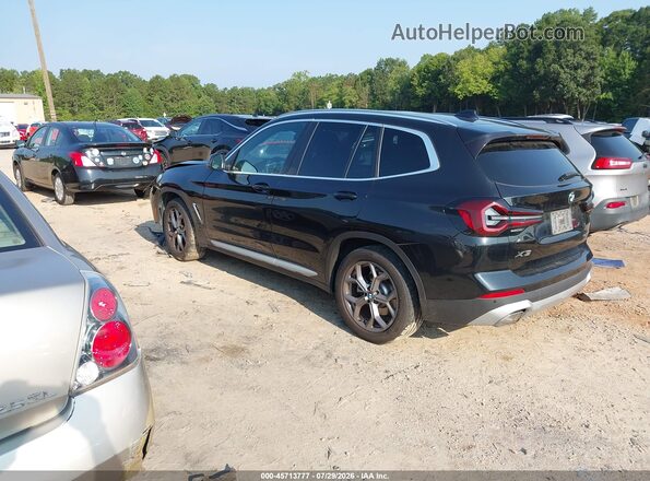 5UX43DP01P9R45789 2023 BMW X3 Black უკანა მარცხენა