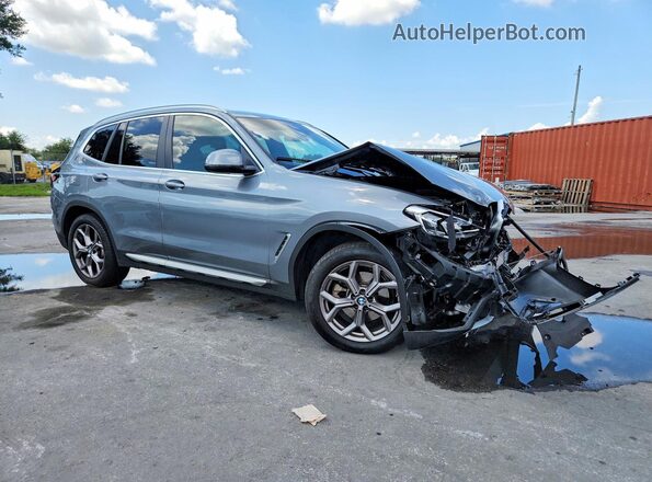 5UX43DP01R9U62953 2024 BMW X3 Серый Передняя правая четверть