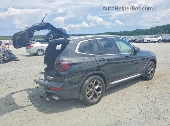 5UX43DP02N9J97986 2022 BMW X3 Черный Задняя правая четверть