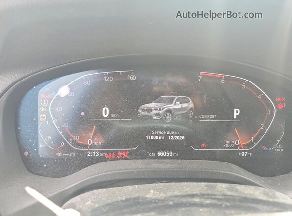 5UX43DP02N9J97986 2022 BMW X3 Черный Вид щитка приборов