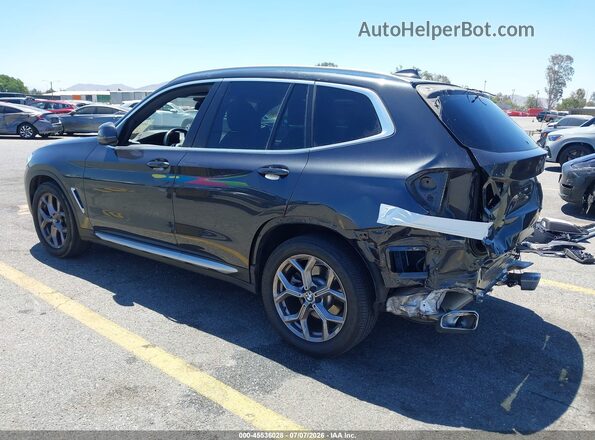 5UX43DP02N9M21385 2022 BMW X3 Black Trasero izquierdo