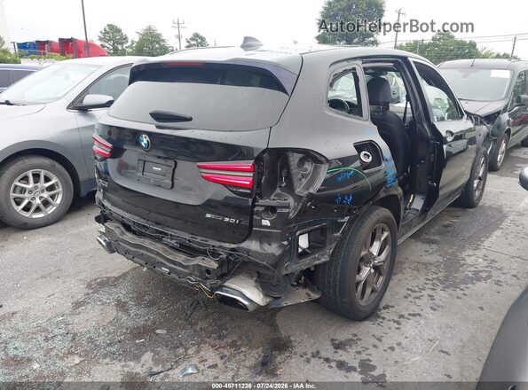5UX43DP03N9L39665 2022 BMW X3 Black Задня права чверть