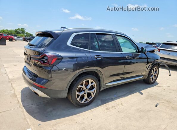 5UX43DP03N9M51348 2022 BMW X3 Black Rear right