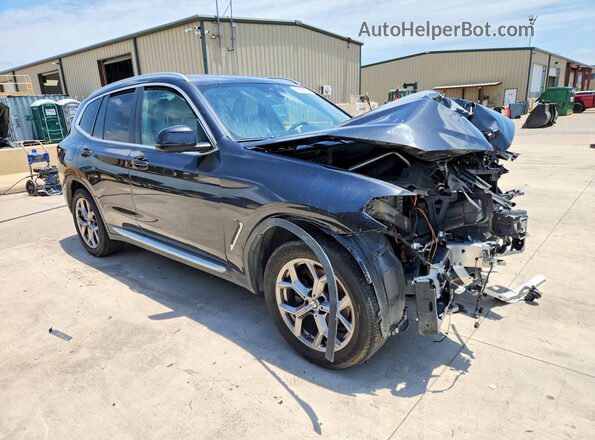 5UX43DP03N9M51348 2022 BMW X3 Black Front right