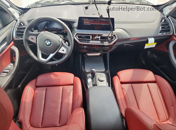 5UX43DP05P9S61330 2023 BMW X3 White Dashboard view